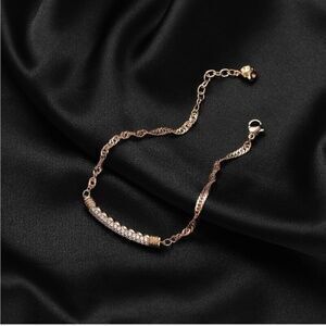 14K Gold Plated Bar Cubic Zirconia Bracelet